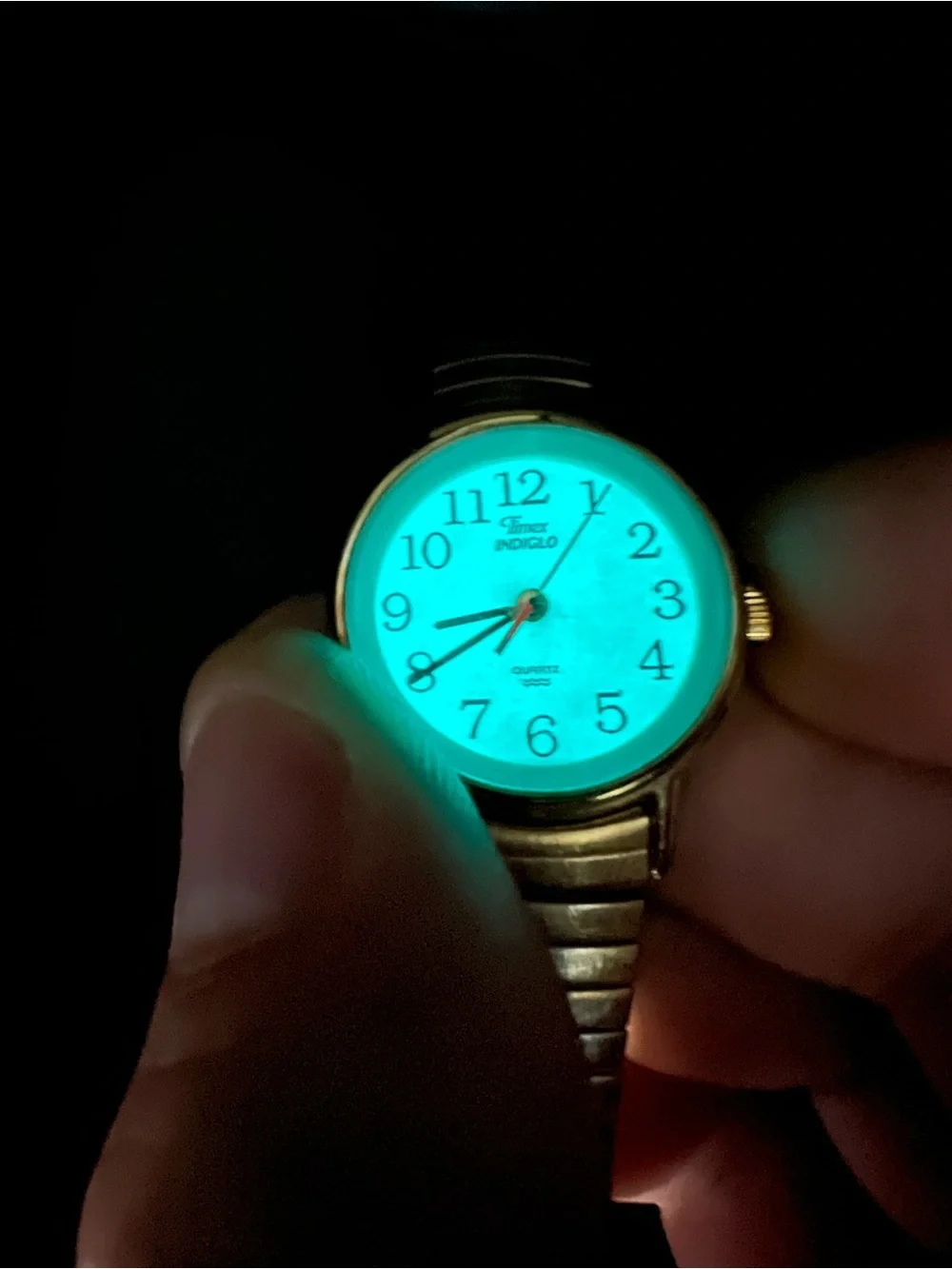 Timex indiglo Gold-Tone Women's Watch with White Dial